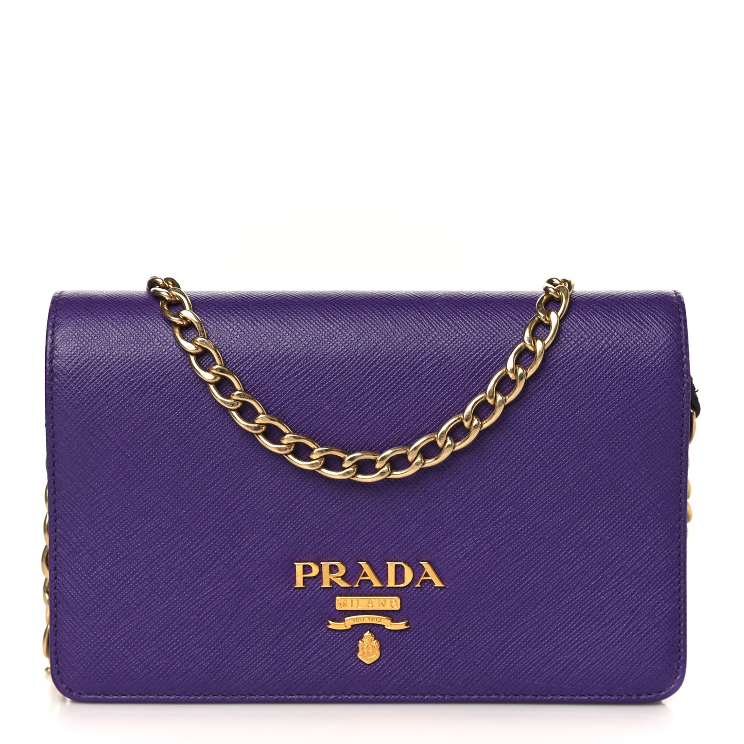 Saffiano Lux Chain Wallet Viola