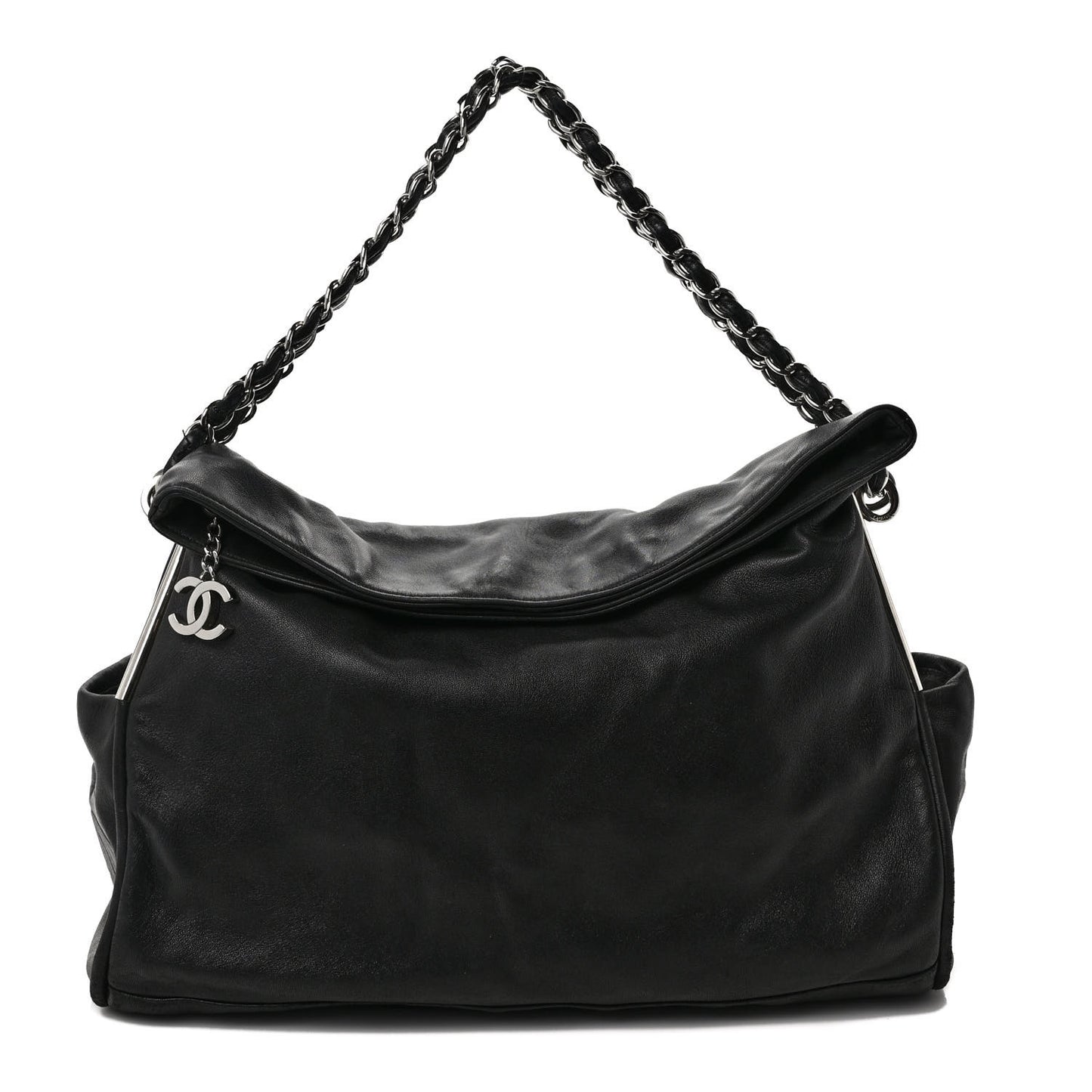 Lambskin Large Ultimate Soft Tote Black