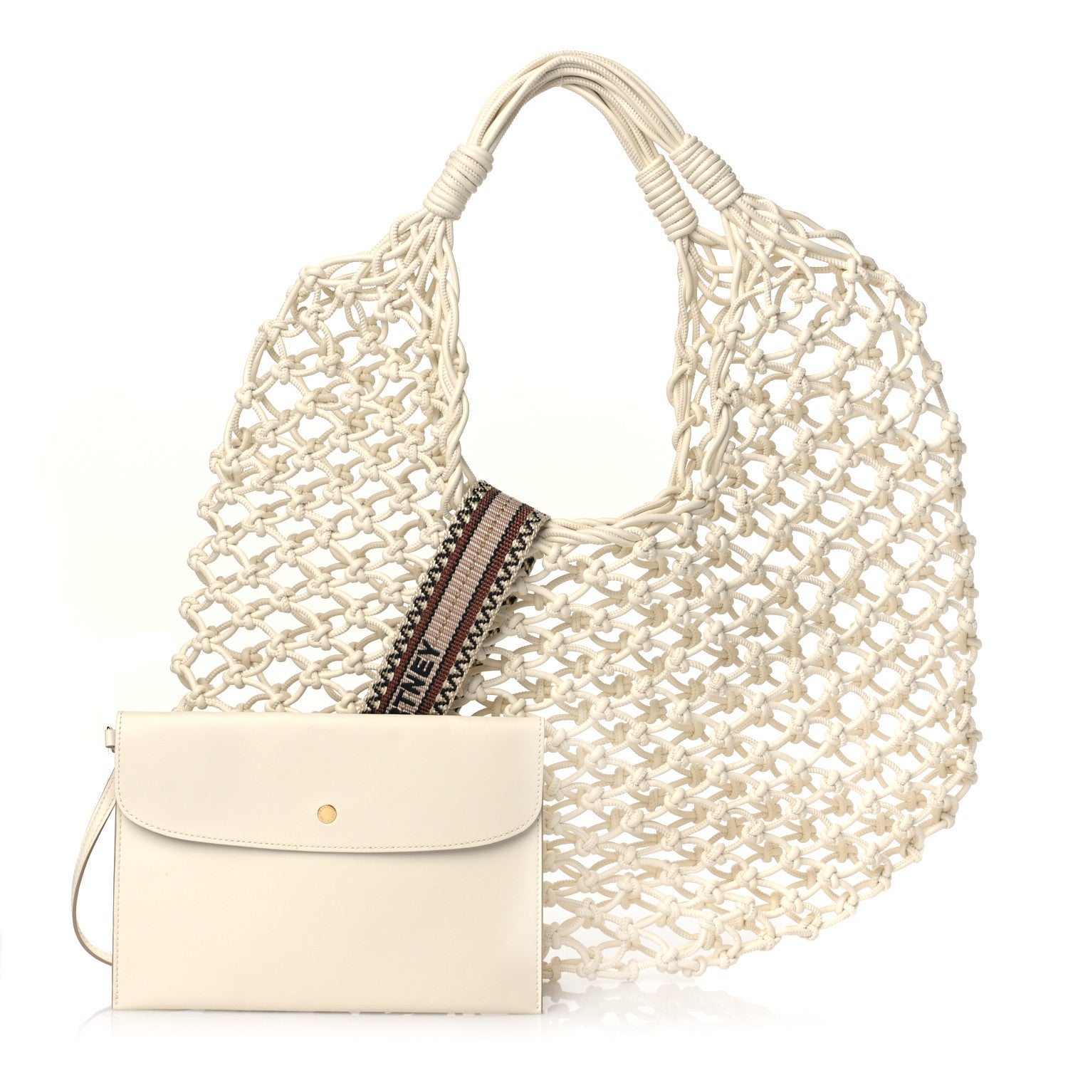 Stella McCartney Alter Nappa Knotted Structure Tote White 1 of 7