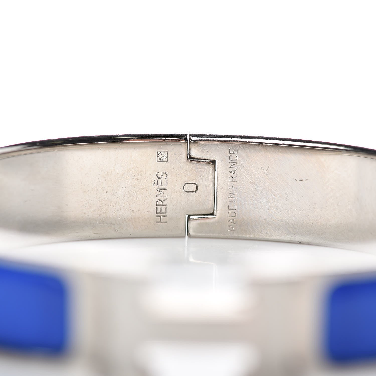 Hermes Narrow Enamel Clic Clac H Bracelet PM Bleu Electrique 7 of 8