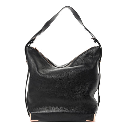 Alexander Wang Pebbled Calfskin Prisma Skeletal Hobo Black Rose Gold Hardware 1 of 9