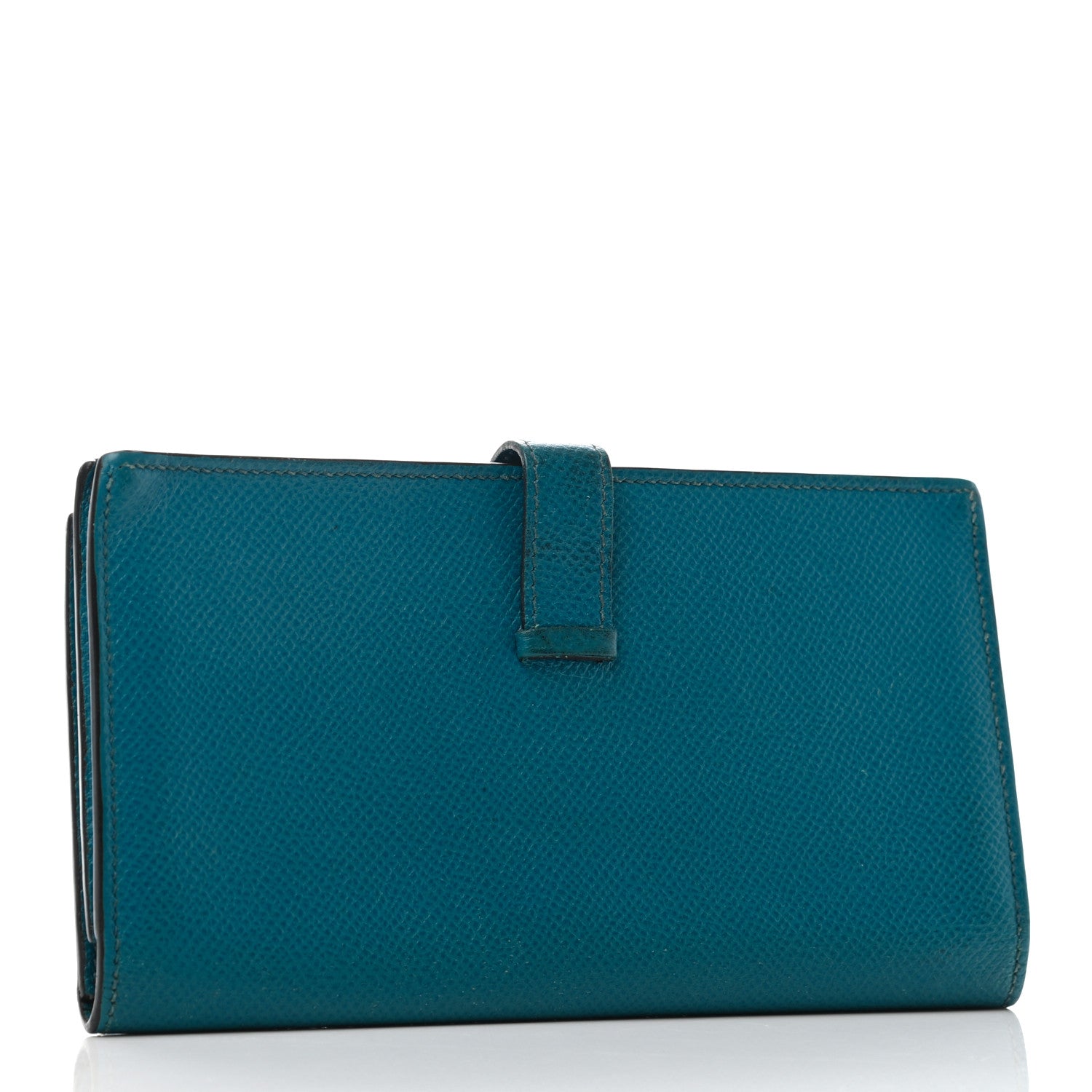 Hermes Epsom Bearn Gusset Wallet Bleu Izmir 3 of 6