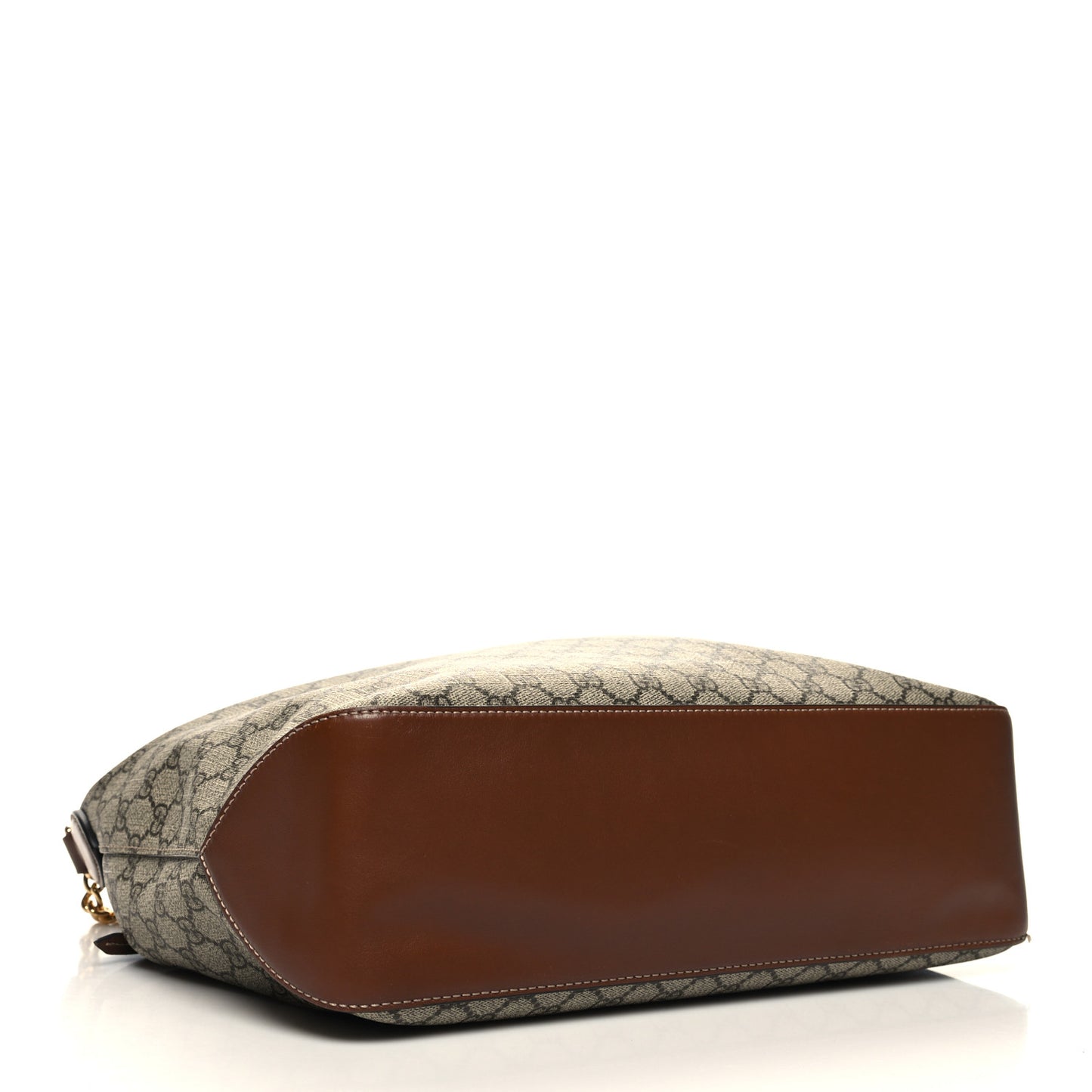 GG Supreme Monogram Large Linea A Hobo Light Brown