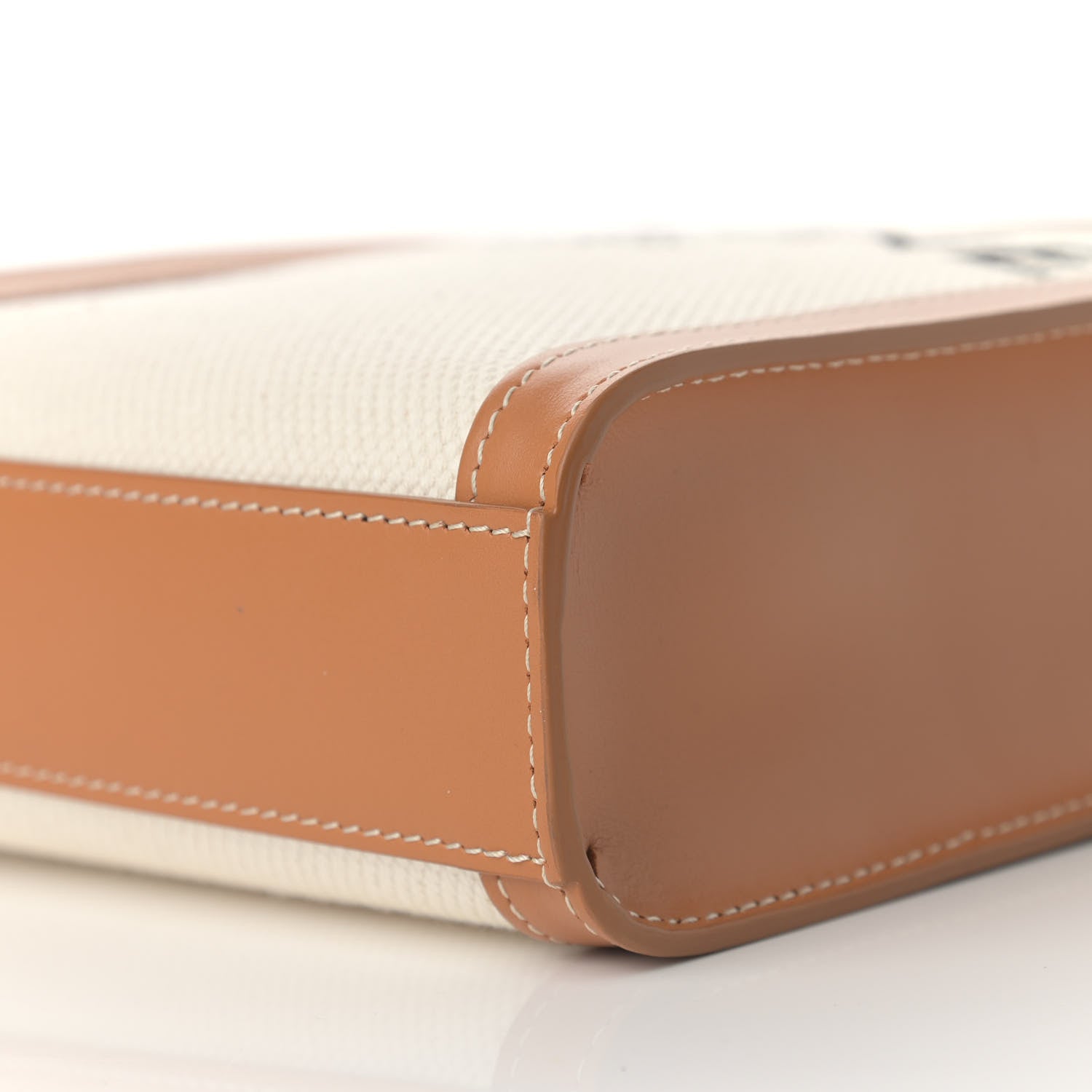 Celine Canvas Calfskin Mini Vertical Cabas Natural Tan 8 of 10