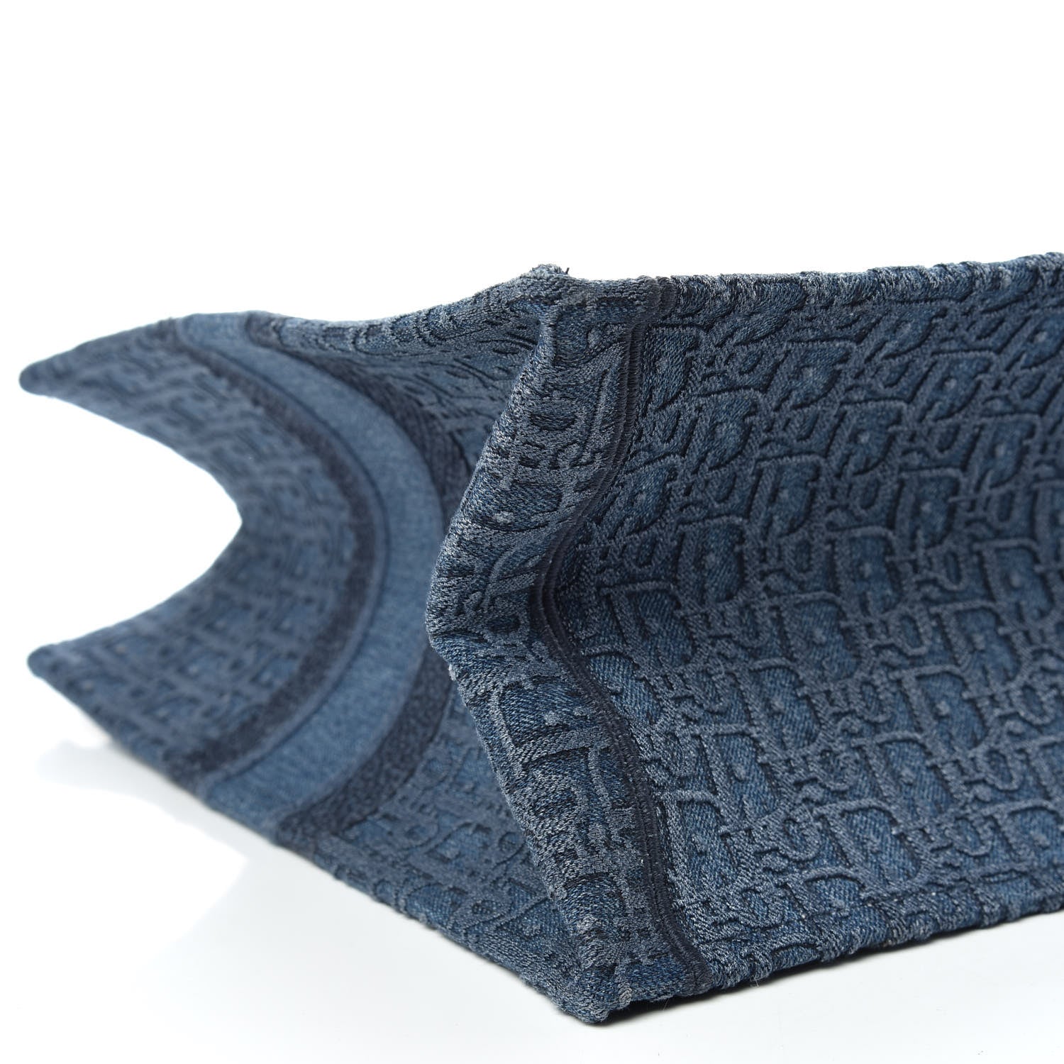 Christian Dior Oblique Denim Book Tote Denim Blue 5 of 10