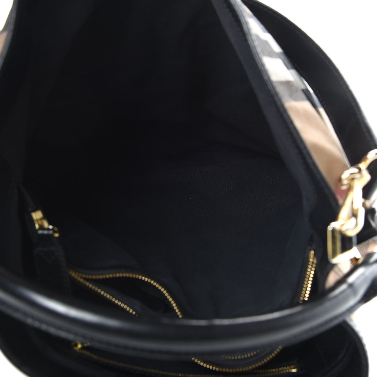House Check Bridle Calfskin Medium Gosford Hobo Black