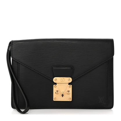 Louis Vuitton Epi Pochette Sellier Dragonne Clutch Black 1 of 9