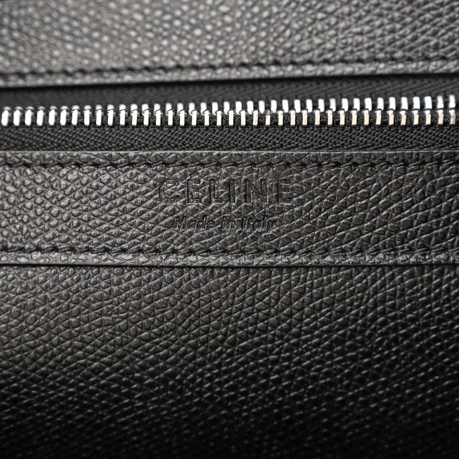 Celine Grained Calfskin Small Vertical Cabas Black 6 of 11