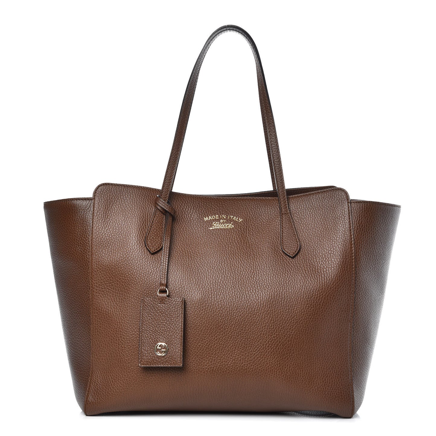 Dollar Calfskin Medium Swing Tote Nut Brown