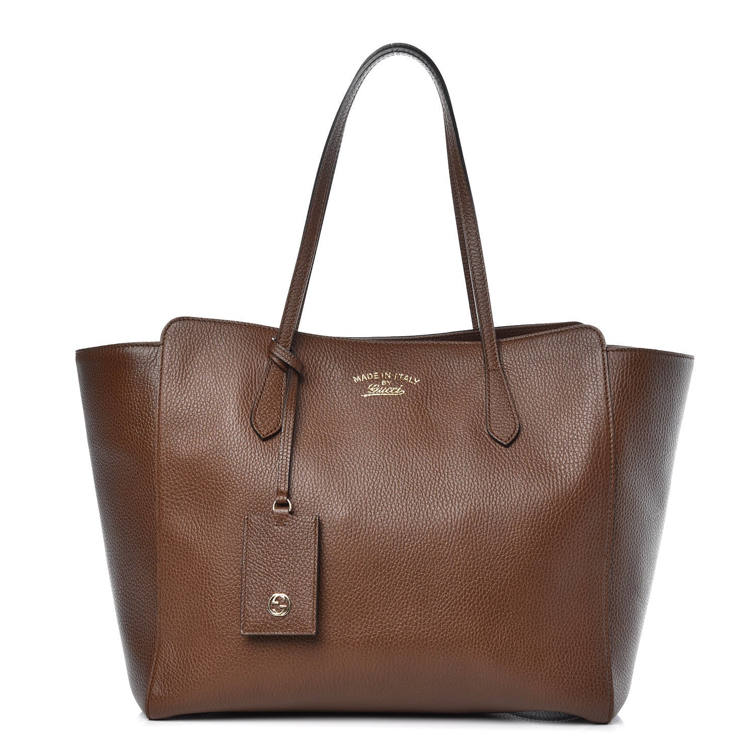Gucci Dollar Calfskin Medium Swing Tote Nut Brown 1 of 11