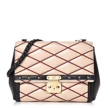 Louis Vuitton Lambskin Malletage Pochette Flap Natural 1 of 9