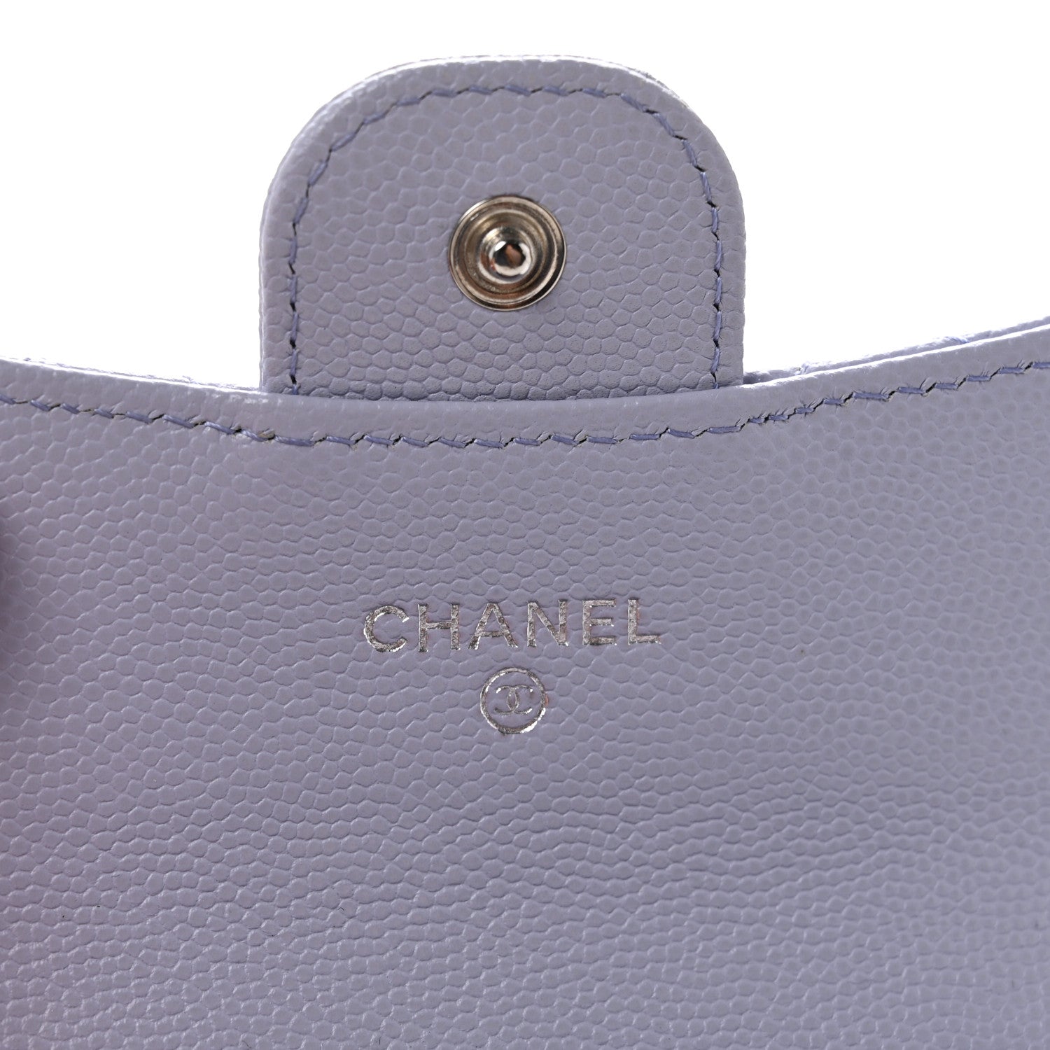 Chanel Caviar Quilted Flap Card Holder Wallet Light Purple 6 of 10