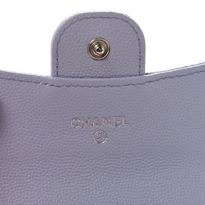 Chanel Caviar Quilted Flap Card Holder Wallet Light Purple 6 of 10