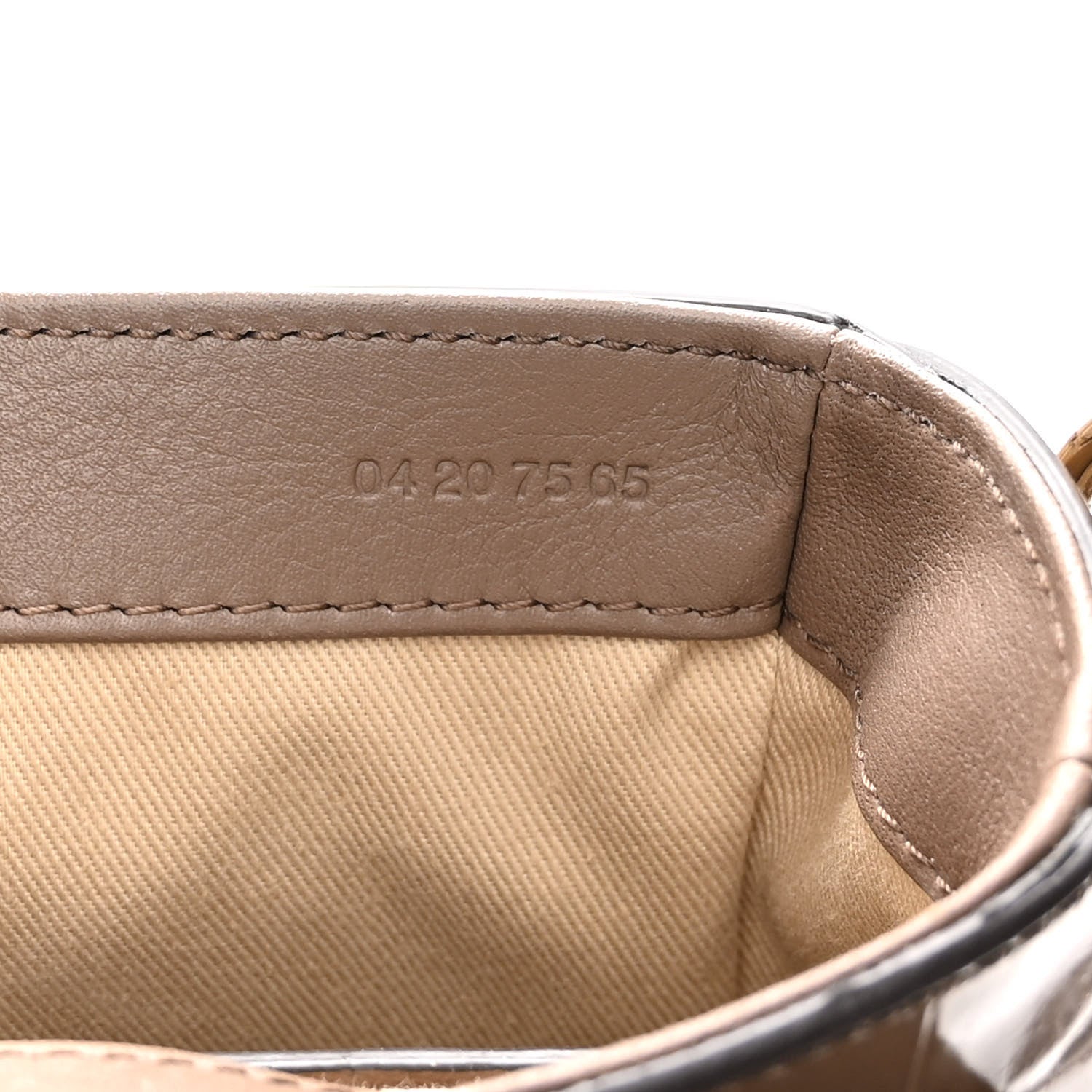 Chloe Calfskin Crocodile Embossed Mini C Bag Taupe 7 of 10