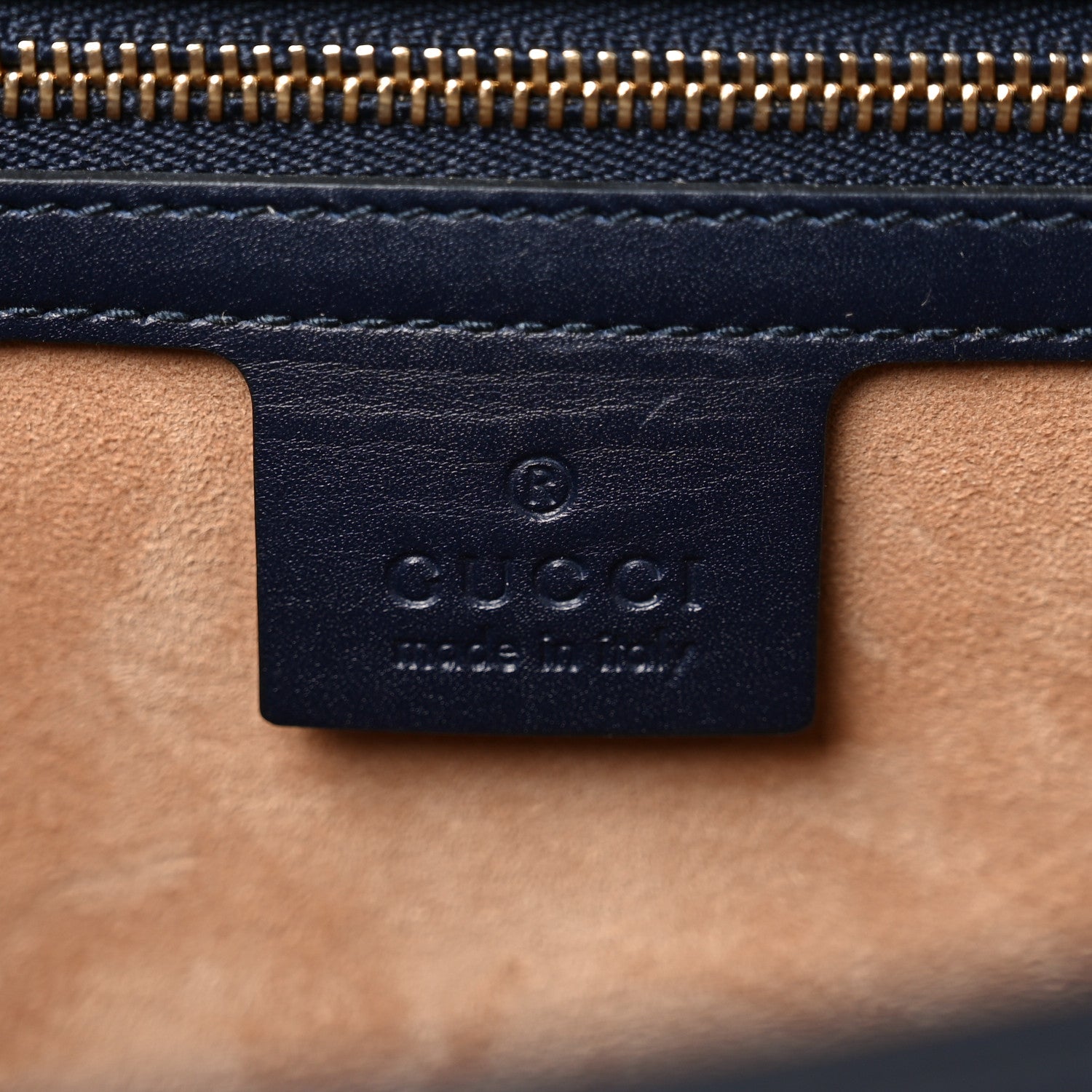 Gucci Calfskin Medium Sylvie Top Handle Bag Blue 6 of 10