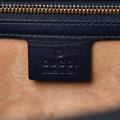 Gucci Calfskin Medium Sylvie Top Handle Bag Blue 6 of 10