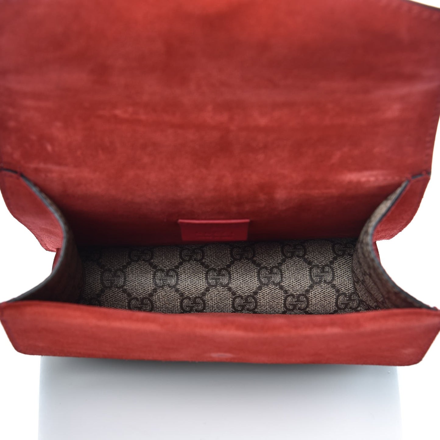 GG Supreme Monogram Mini Dionysus Shoulder Bag Hibiscus Red
