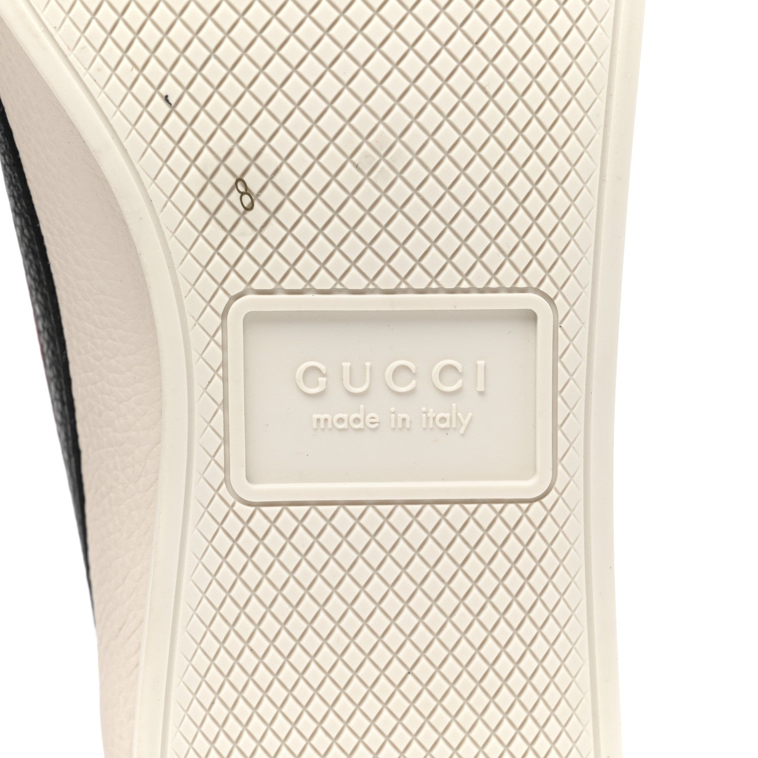 Gucci Calfskin Mens Web Falacer Sneakers 8 White Blue 7 of 10