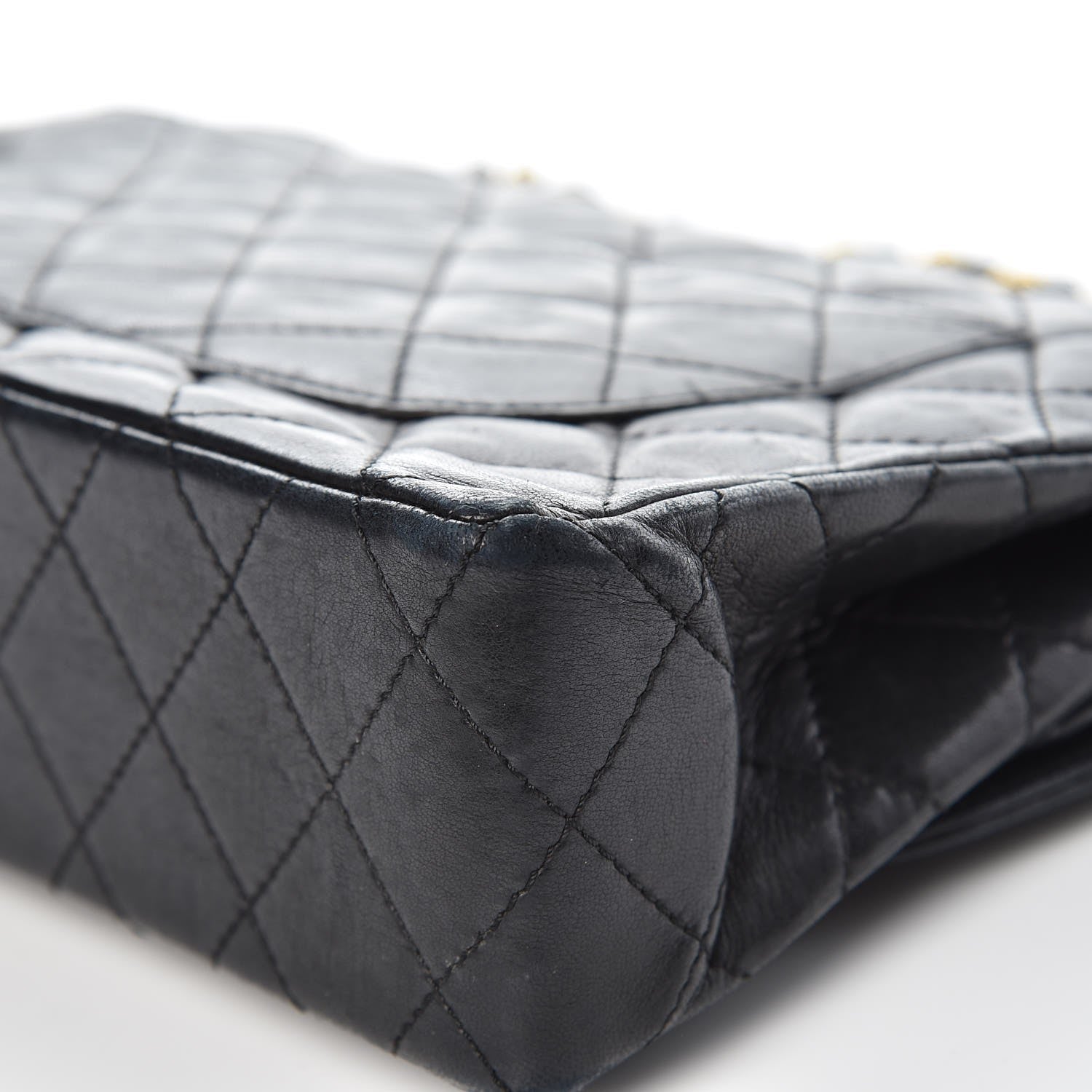 Chanel Lambskin Quilted Medium Double Flap Black 16 of 16