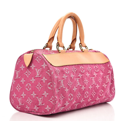 Louis Vuitton Monogram Denim Neo Speedy Fuchsia 3 of 8