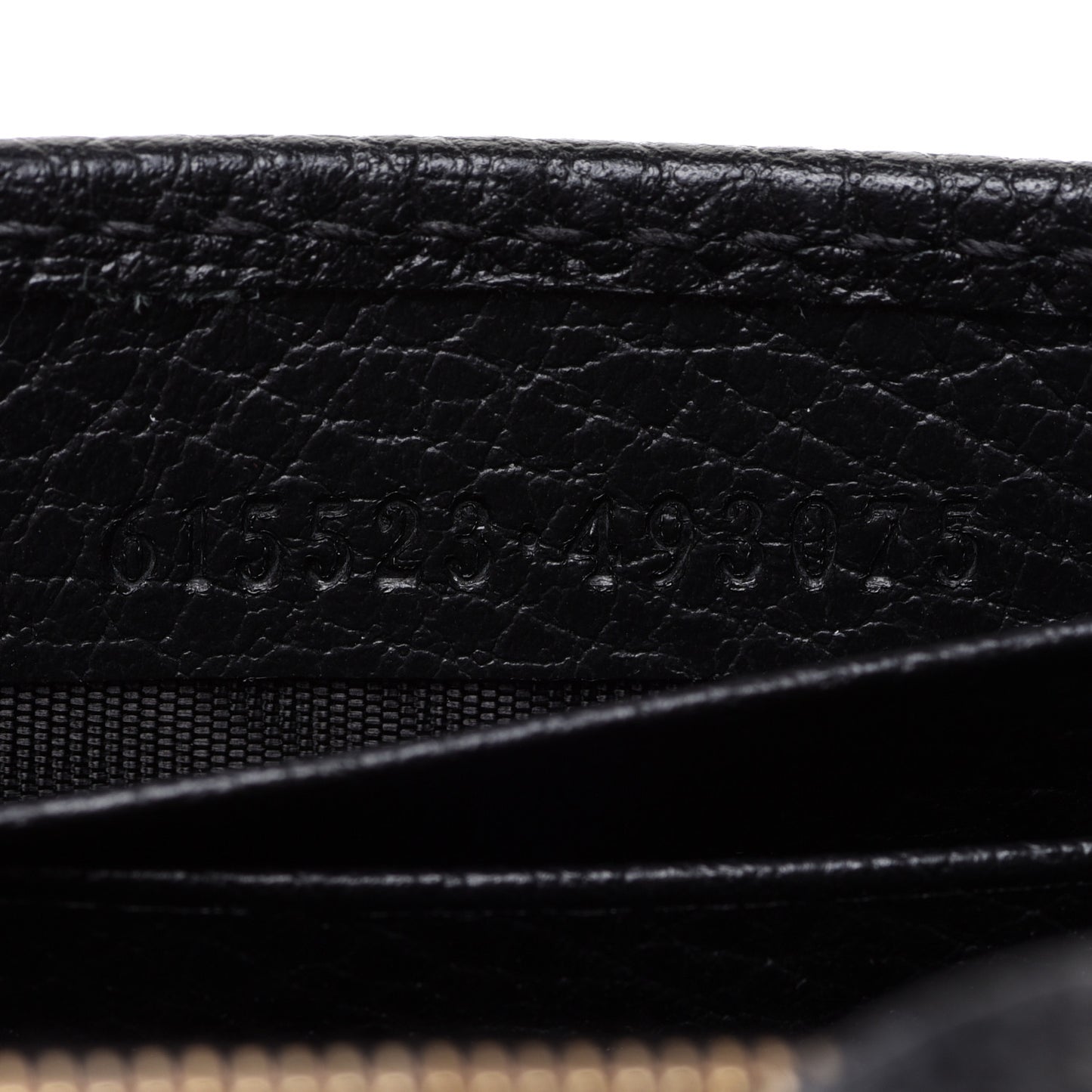 Dollar Calfskin Interlocking G Chain Wallet Black