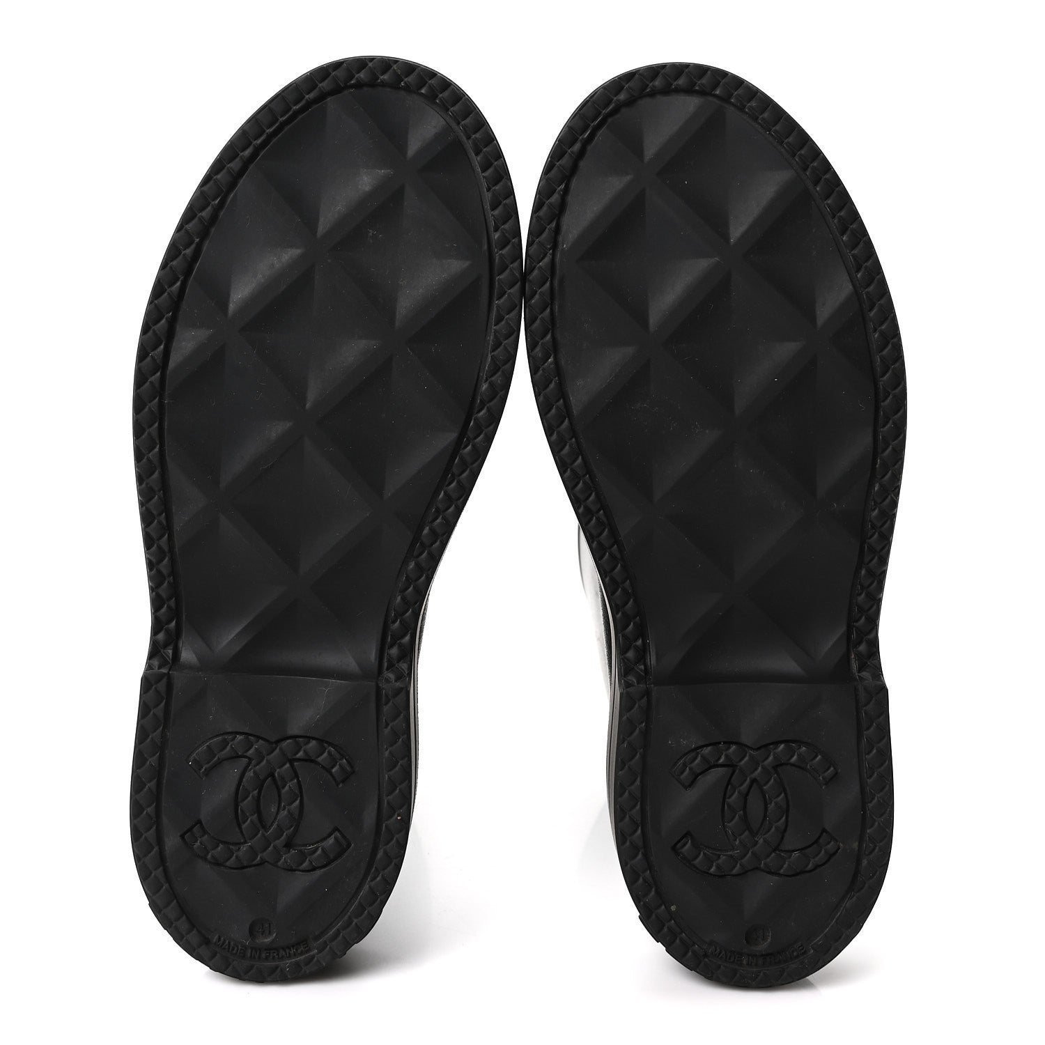 Chanel Caoutchouk CC High Boots 41 Black 6 of 10
