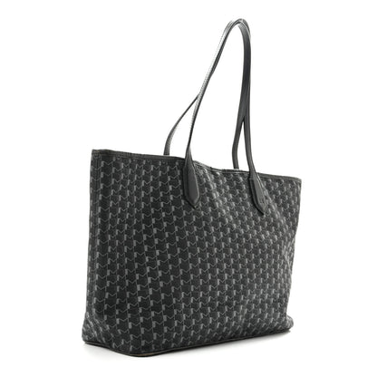 Moynat Calfskin Canvas 1920 M Monogram MM Tote  Black 3 of 15