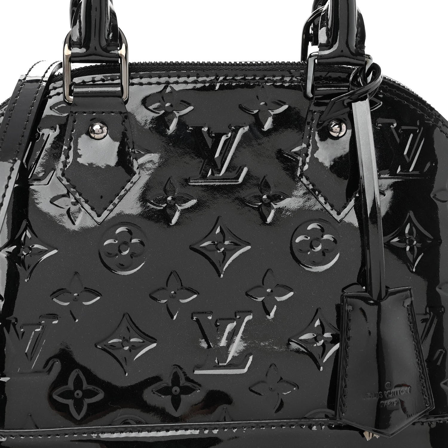 Louis Vuitton Vernis Alma BB Noir Magnetique 7 of 9