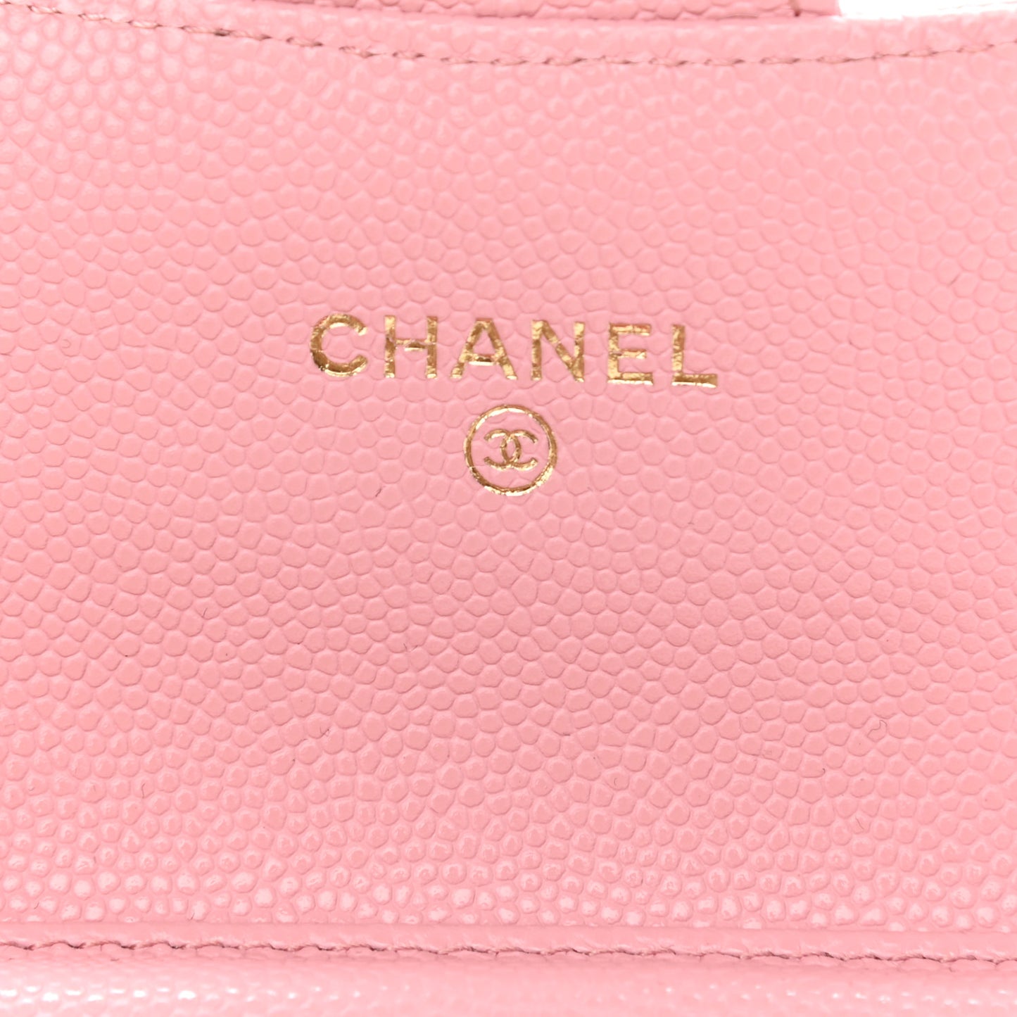 Caviar Quilted Mini Clutch With Chain Pink