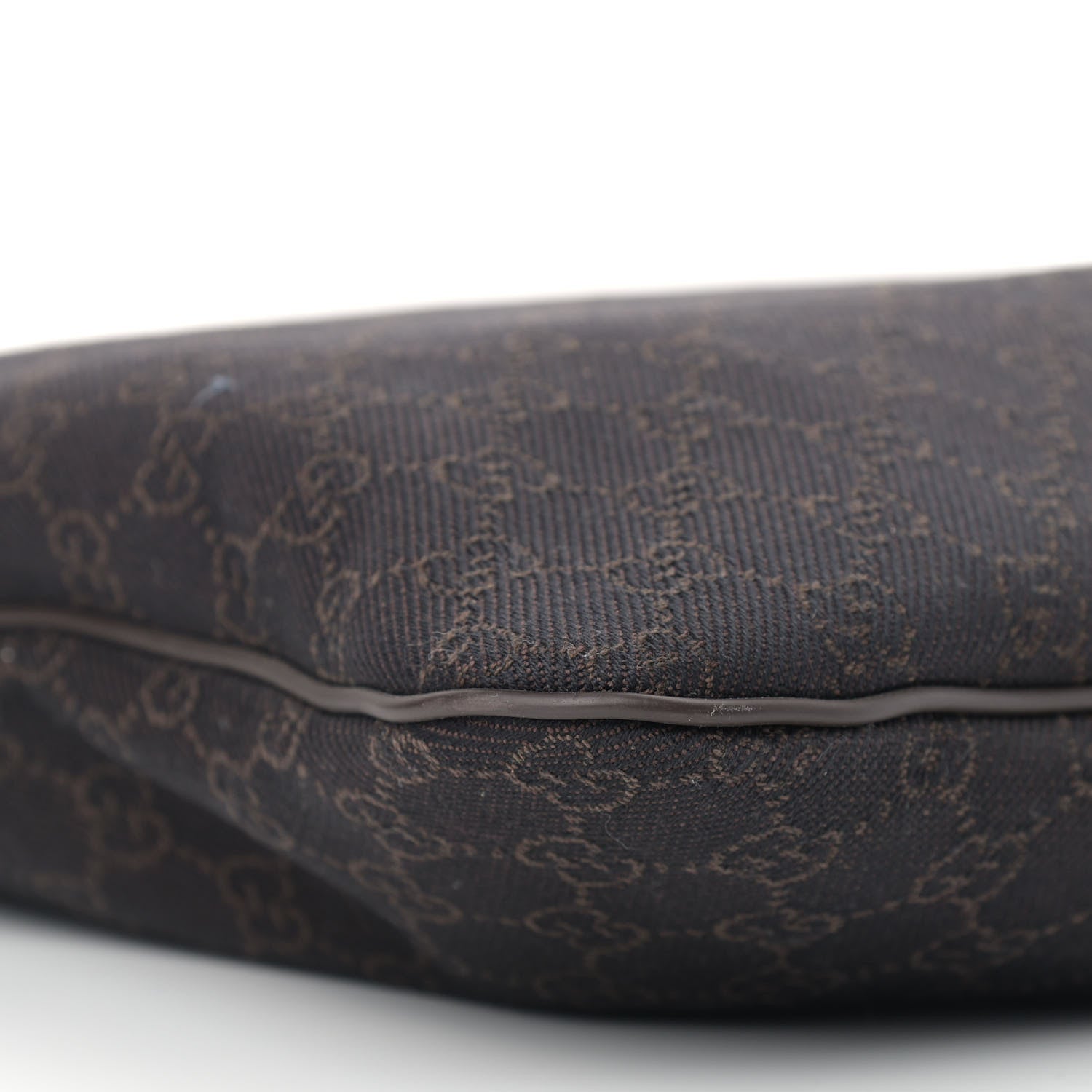 Gucci Denim Monogram Messenger Bag Dark Brown 8 of 11