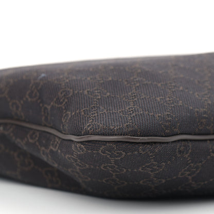 Gucci Denim Monogram Messenger Bag Dark Brown 8 of 11