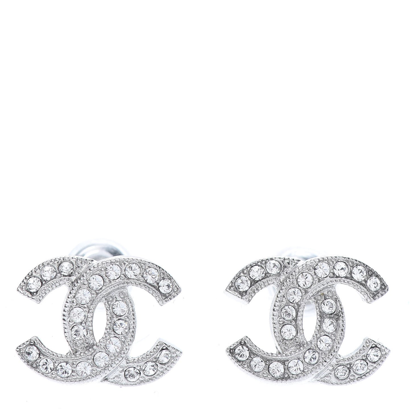 Crystal Mini Timeless CC Earrings Silver