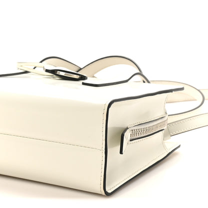 Prada Spazzolato Mini Re-Edition 1995 Double Handle Handbag White 9 of 9
