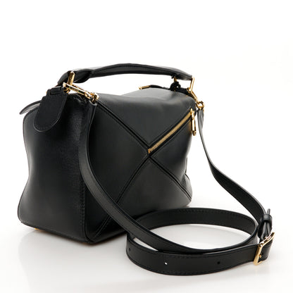 Loewe Nappa Lambskin Small Featherlight Puzzle Bag Black 2 of 11