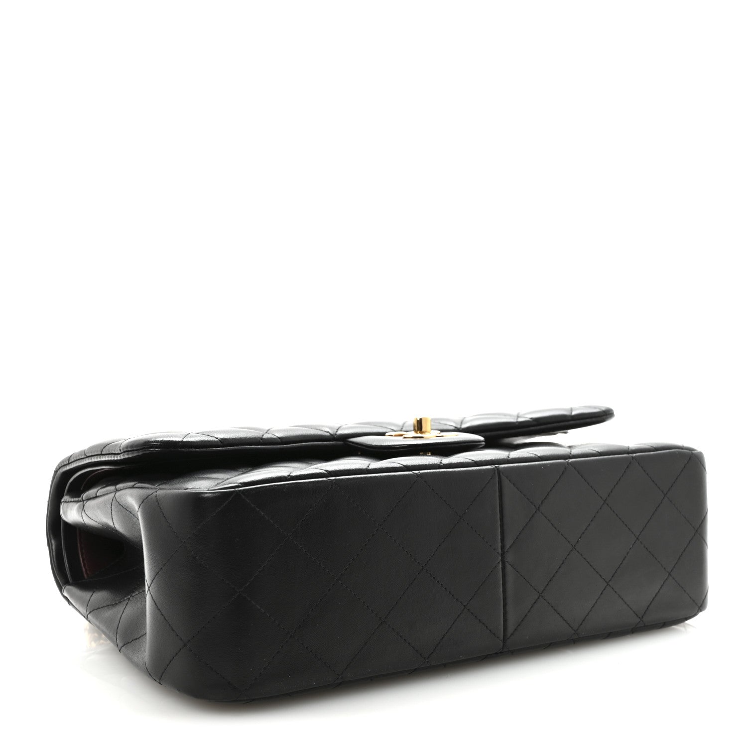 Chanel Lambskin Quilted Jumbo Double Flap  Black 4 of 10