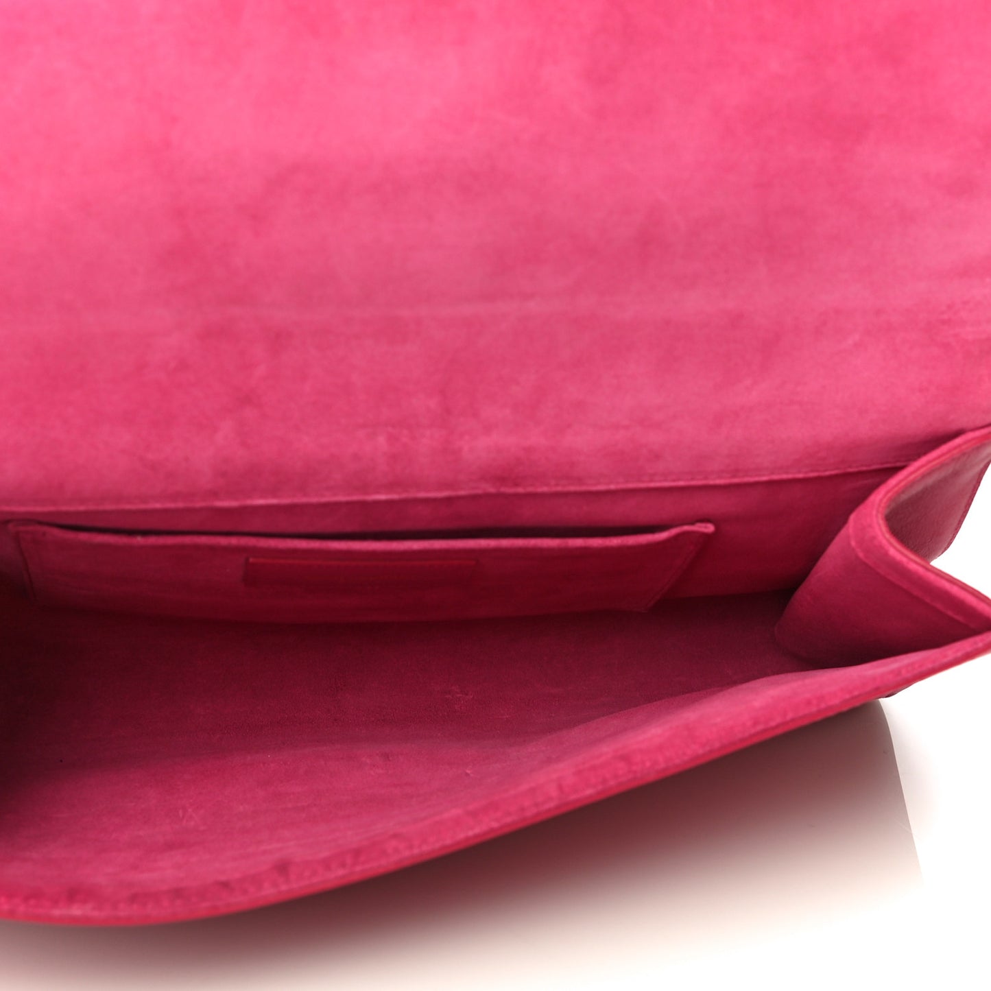 Calfskin Classic Y Ligne Clutch Fuchsia