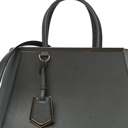 Fendi Vitello Elite Regular 2Jours Tote Grey 7 of 11