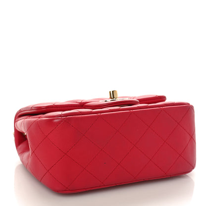 Chanel Lambskin Quilted Mini Square Flap Red 4 of 9