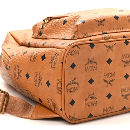 MCM Visetos Small Stark Backpack Cognac 8 of 9