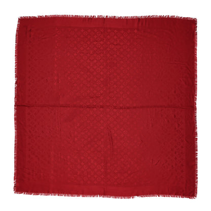 Louis Vuitton Silk Wool Monogram Shawl Pomme D'Amour 1 of 4