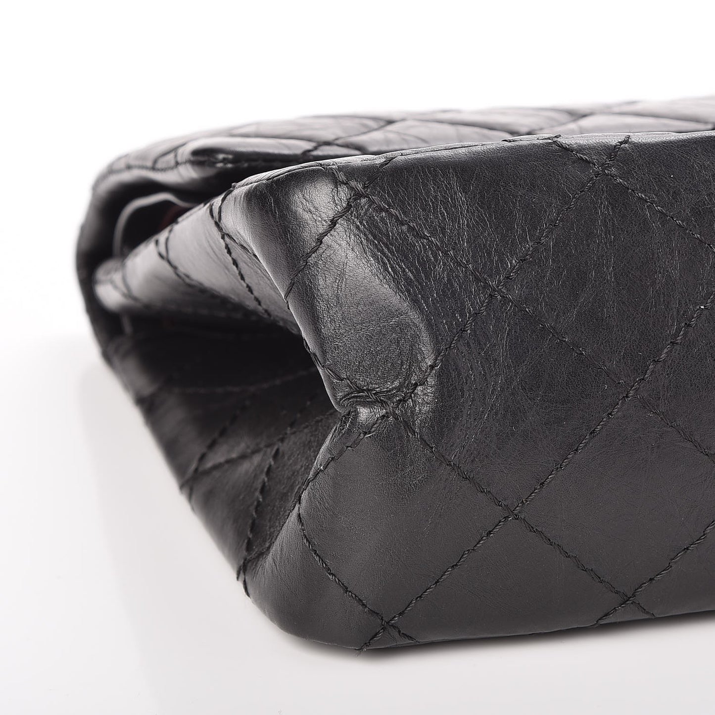 Aged Calfskin Quilted 2.55 Reissue 226 Flap Black