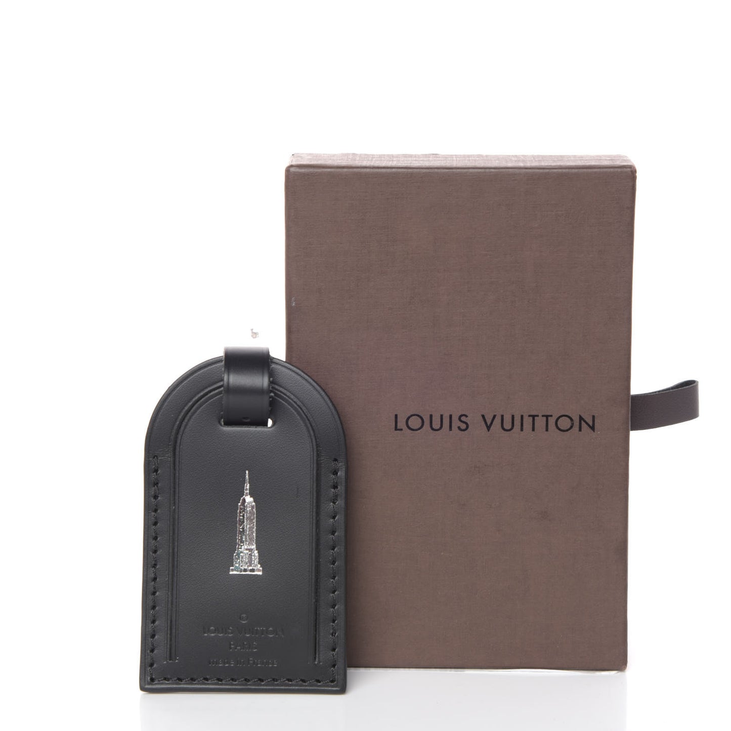 Calfskin Luggage Tag Black
