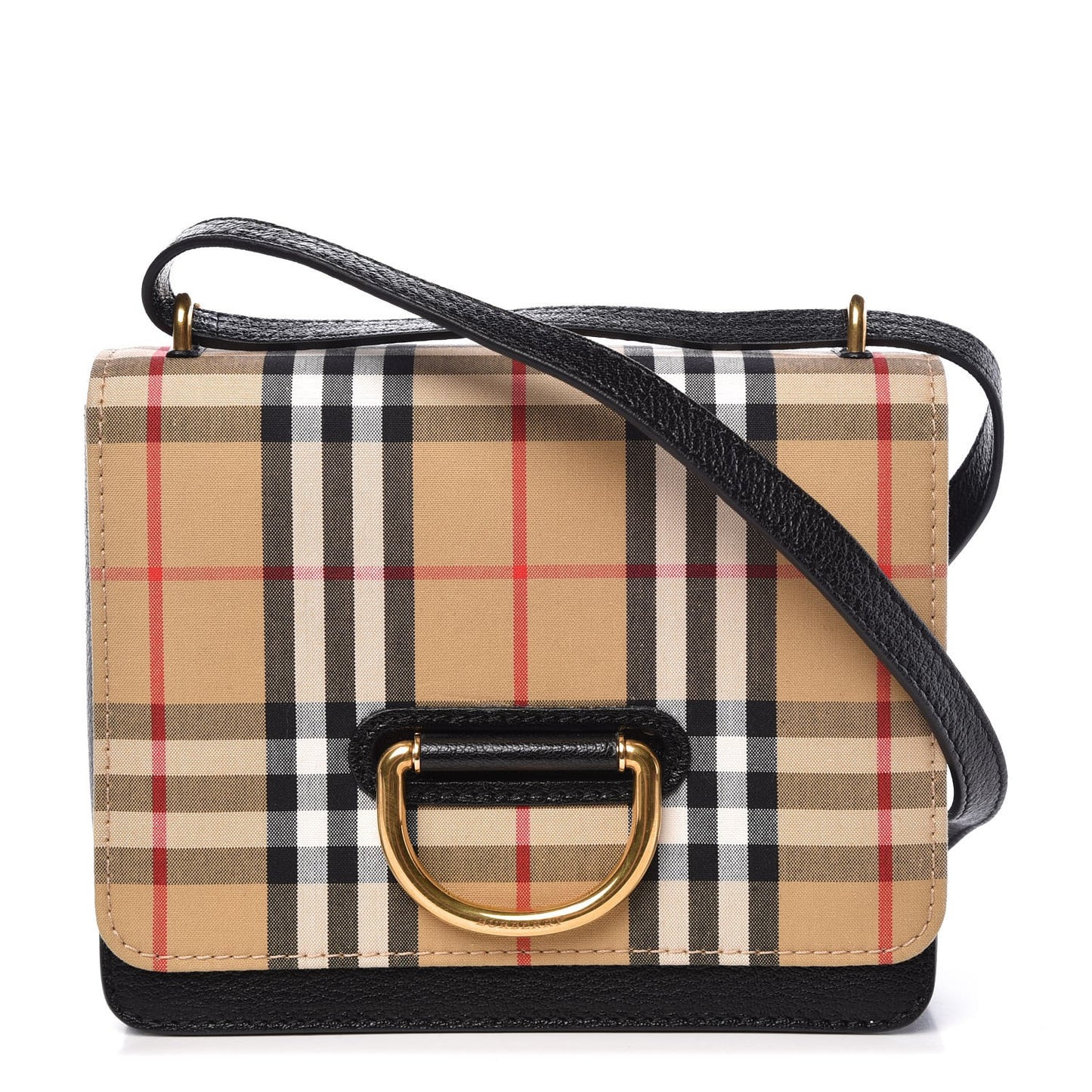 Vintage Check Small Shoulder Bag Black