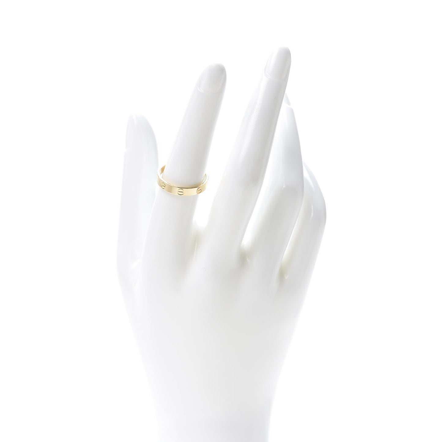 18K Yellow Gold 3.5mm LOVE Wedding Band Ring 55 7.25