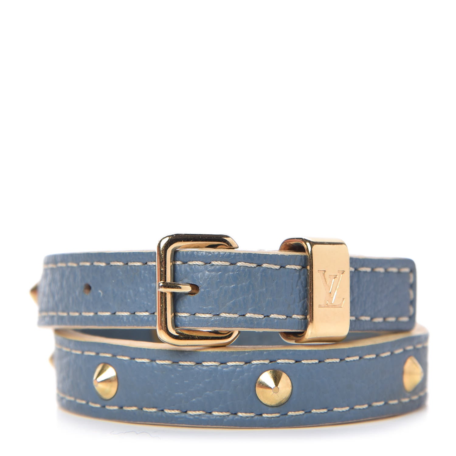 Louis Vuitton Suhali Double Tour Bracelet Blue 1 of 7