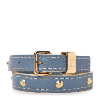 Louis Vuitton Suhali Double Tour Bracelet Blue 1 of 7