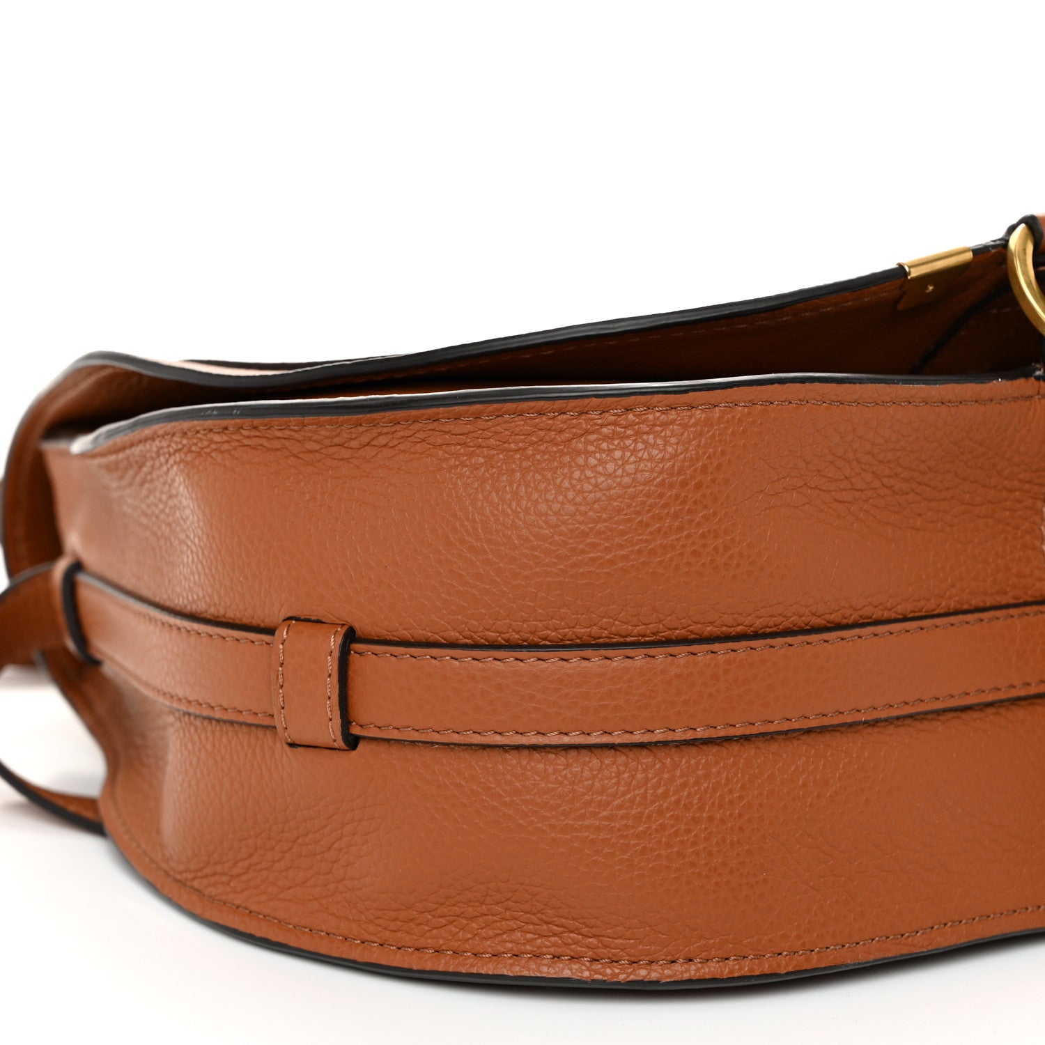 Chloe Grained Calfskin Medium Marcie Saddle Bag Tan 10 of 11