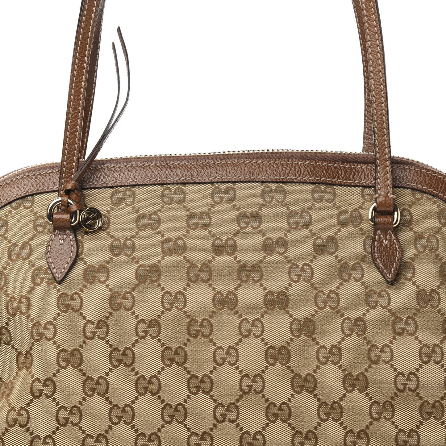 Monogram Medium Bree Shoulder Bag Beige Tabacco