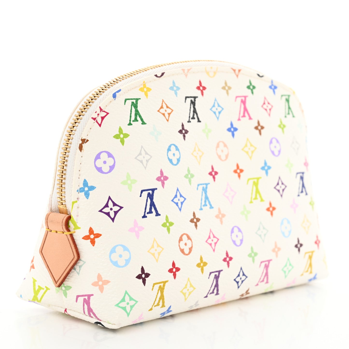 Monogram Multicolor Cosmetic Pouch White Litchi