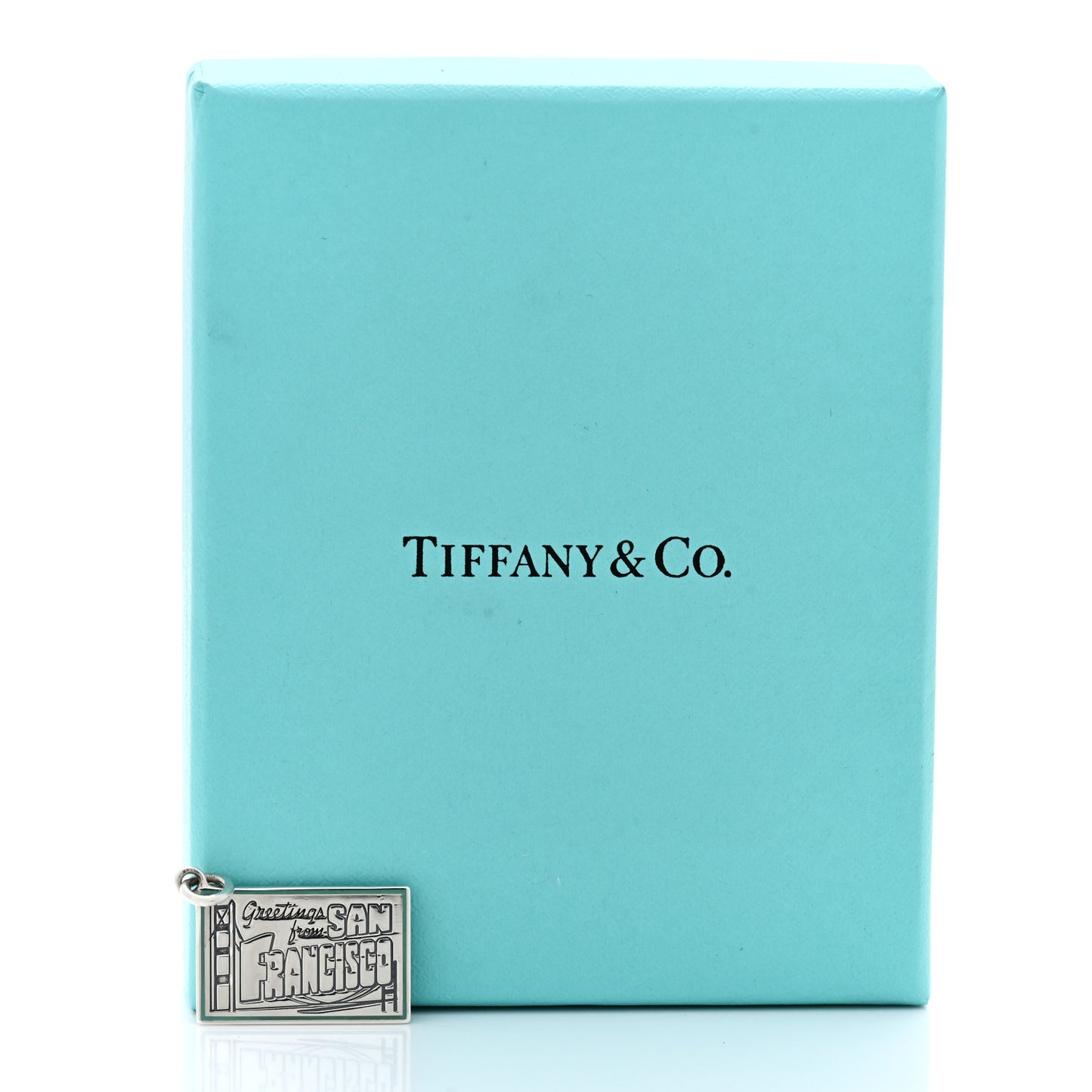 Sterling Silver Enamel San Francisco Postcard Charm Blue